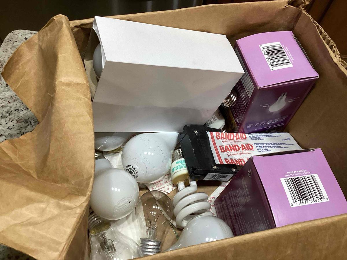 box of light bulbs