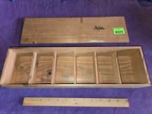Oriental Wood Storage Box with Lid.