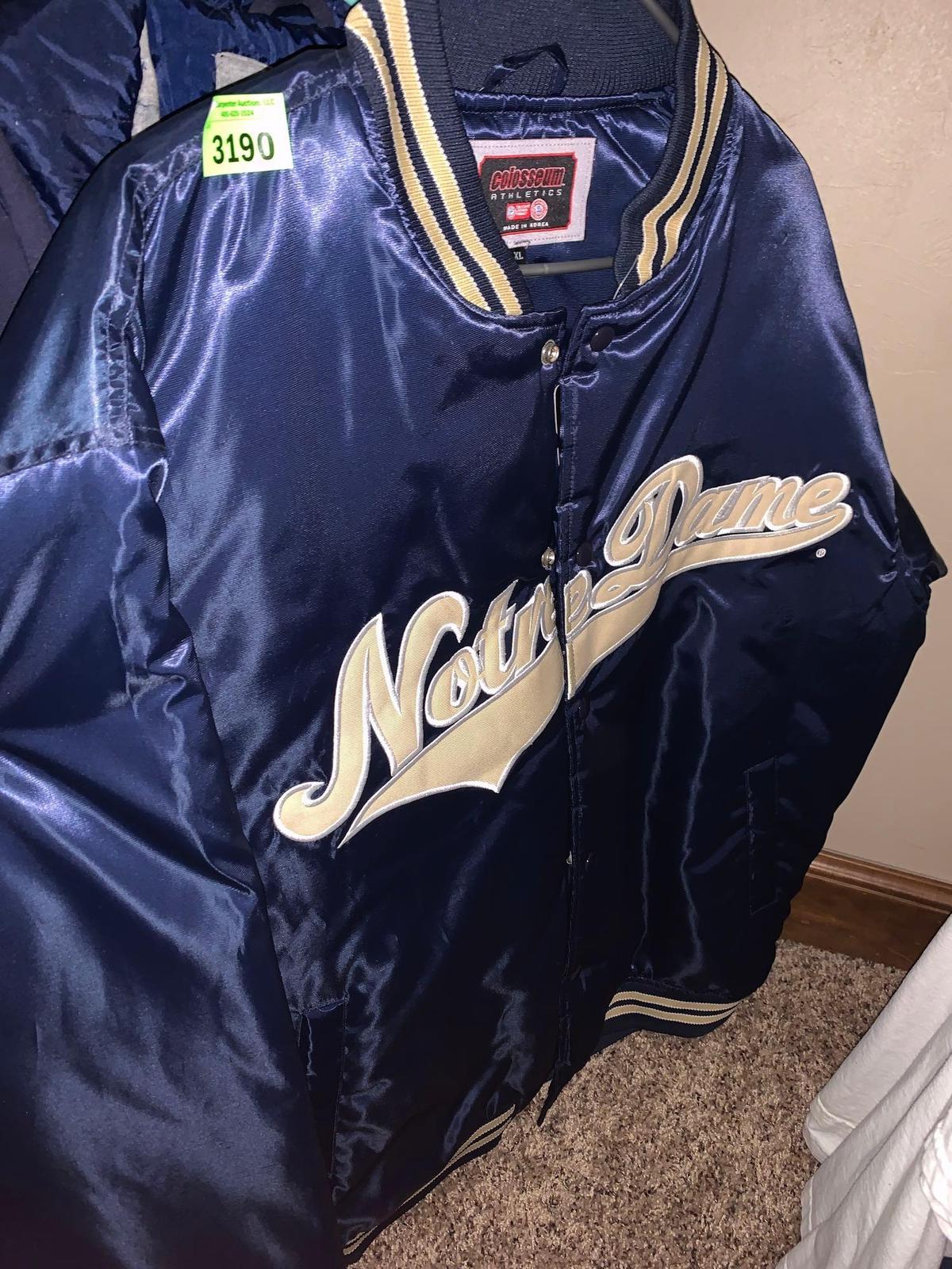 two Notre Dame jacket XL fit still have tags LA Dodgers 2XL jacket