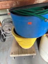 water hose in half barrel