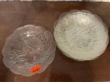 Crystal salad bowls