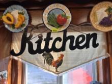 Wall decor plates and kitchen sign