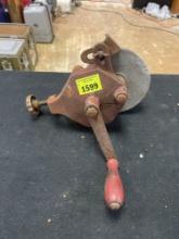 Vintage Hand Crank Bench Grinder