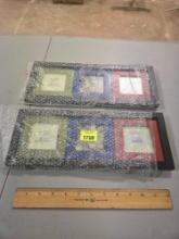 Set of 2, New in Package , 3 Compartment Picture Frames. Wall Mounted or Table Top.