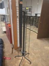 3 Panel, Wire Spinner Rack. 62 Inches Tall, Panels are 10 Inches Wide.
