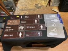 Stack of Miscellaneous Men and Women?s Restroom Signs