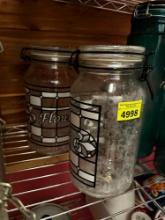 glass flour jar containers