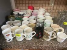 assortment of coffee cups