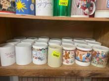 assortment of coffee mugs