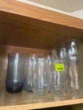 various drinking glasses ranging from different sizes and shapes