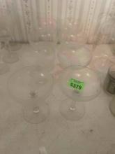 8 decorative cocktail glasses