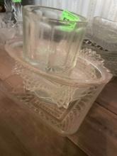assorted glass dishes and candy dishes DR