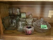 glass candle holders and bowls DR