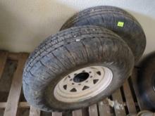Used tires and wheel