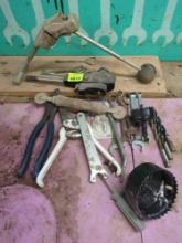 misc drill bits and pliers