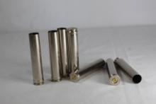 Bag of fired 458 Win mag nickel brass. Count 18.