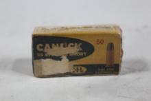 Vintage Canuck CIL Stevens 25 RF Short 65 gr bullet. Count 50.