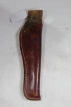 Brown leather holster for Ruger Single Six or Iver Johnson H&R. Used. Right handed.