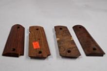 Two sets of Colt 1911 or clone African burl wood grips