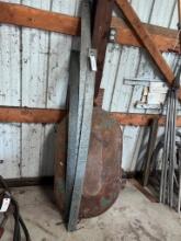 Butler grain bin door, galvanized straps