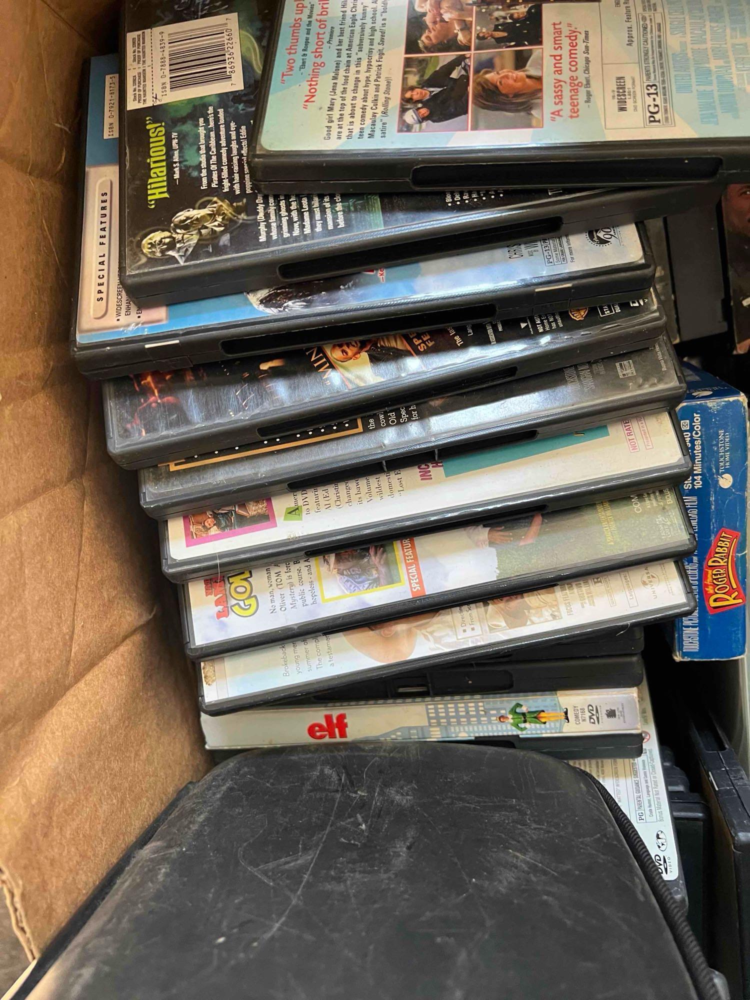 box of DVDs