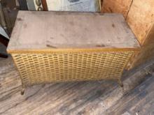 Vintage Wicker Chest With Vintage Magazines