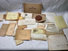 Antique Blank Checks, College Currency & Grocery Ephemera