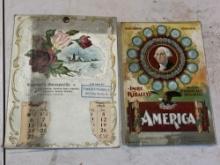 Antique Play America With Advertising Calendar