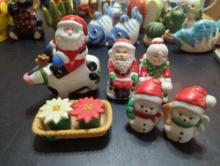 Set of 8 Christmas Themed Salt and Pepper Shakers