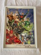 Signed Jim Lee Justice League Print