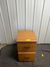 2 Drawer Wood File Cabinet