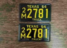 Texas 54 Plates