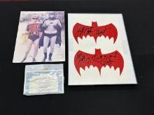 Batman Photo And Adam West / Burt Wards Autographs