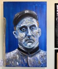 Rare And 1 Of Ty Cobb Painting
