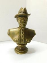Bank, Teddy, Solid Brass, Never Used, 3 1/4" x 4 3/4" Tall
