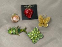 Modern Jewelry Brooches Liz Claiborne and Others