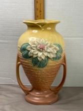 1940s Hull Art 10.5 Inch Double Handle Water Lilies Vase