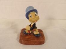 WALT DISNEY COLLECTOR'S SOCIETY 1993 JIMINY CRICKET FROM PINOCCHIO. APPROX 3" H