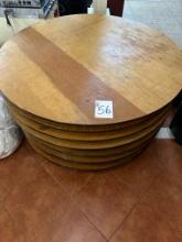 9PC WOOD 60" ROUND TABLES