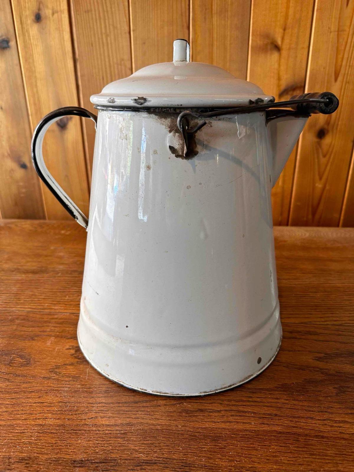 Antique Tall Porcelain Tea Pot
