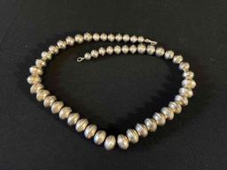 Sterling Silver Bead Necklace