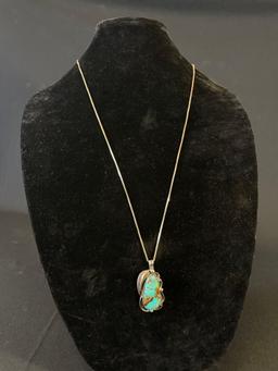 Sterling Silver and Turquoise Necklace