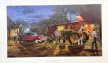 Dave Barnhouse (1996) ?Pitchin a Double Ringer? Signed Print