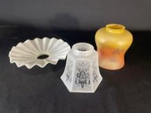 (3) Assorted lamp glass lamp shades