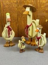 Family of Wooden Ducks