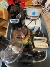 Small Kitchen Appliances in Large Tote