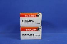 Ammo, Winchester 41 Rem. Mag. 40 total rounds.