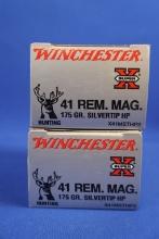 Ammo, Winchester 41 Rem. Mag. 40 total rounds.