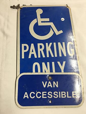 Handicap Parking Only Sign 12 in x 22 in.