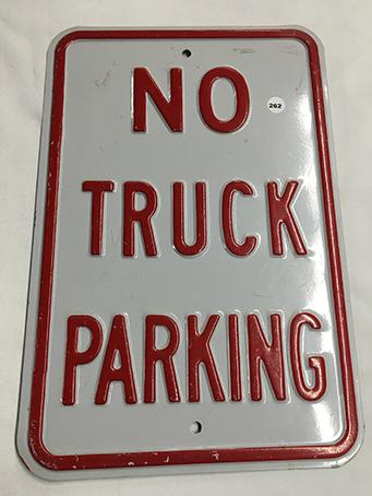 12 x 18 in. No Truck Parking, Heavy Metal Sign